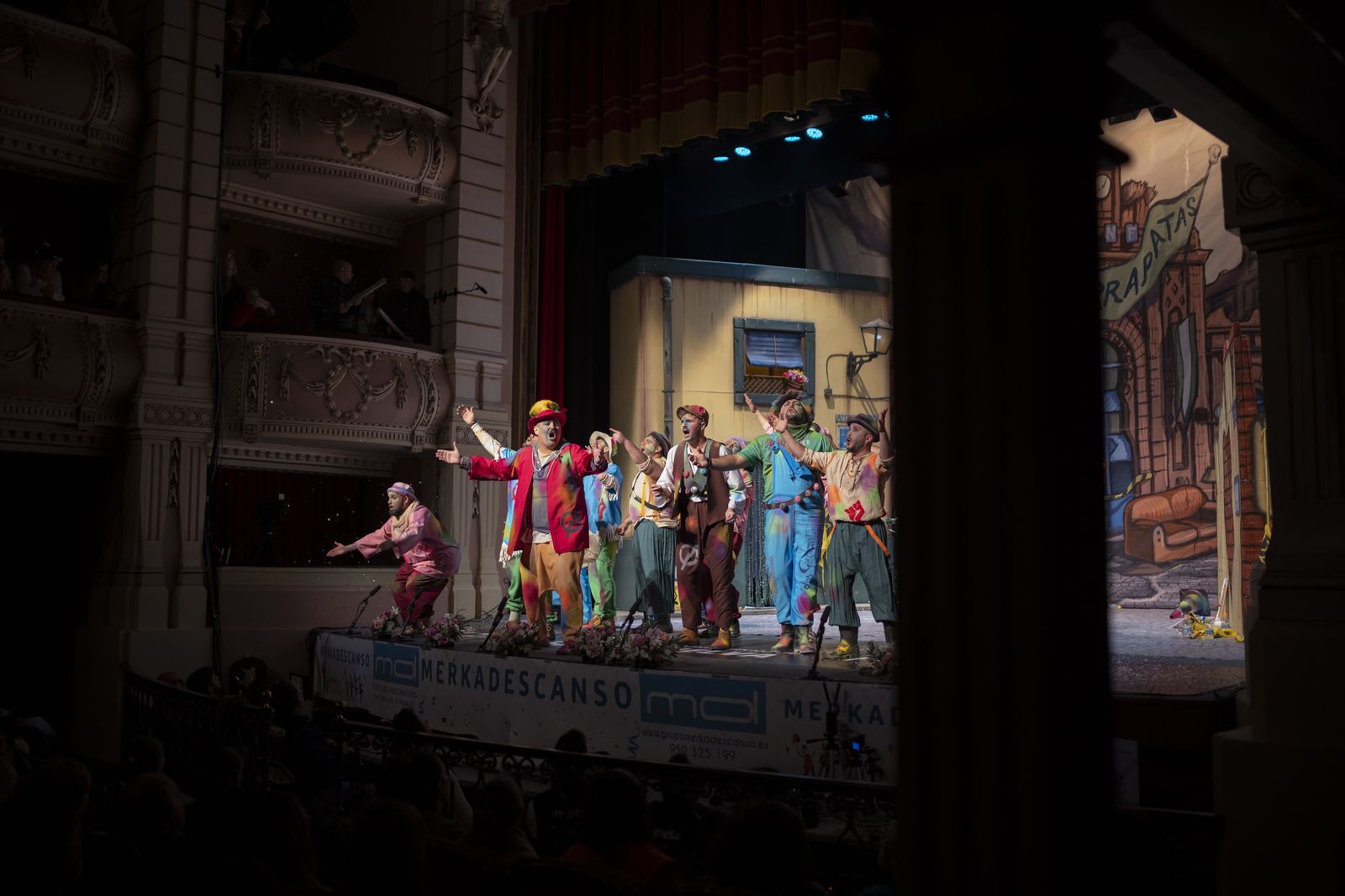 Imágenes de la actuación de la comparsa de Huelva "Los garrapatas" en el Carnaval Colombino