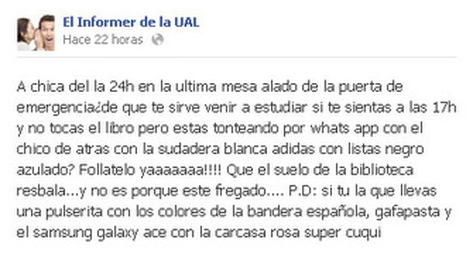 Los 'chismorreos' del campus salen de las aulas a través de las redes sociales