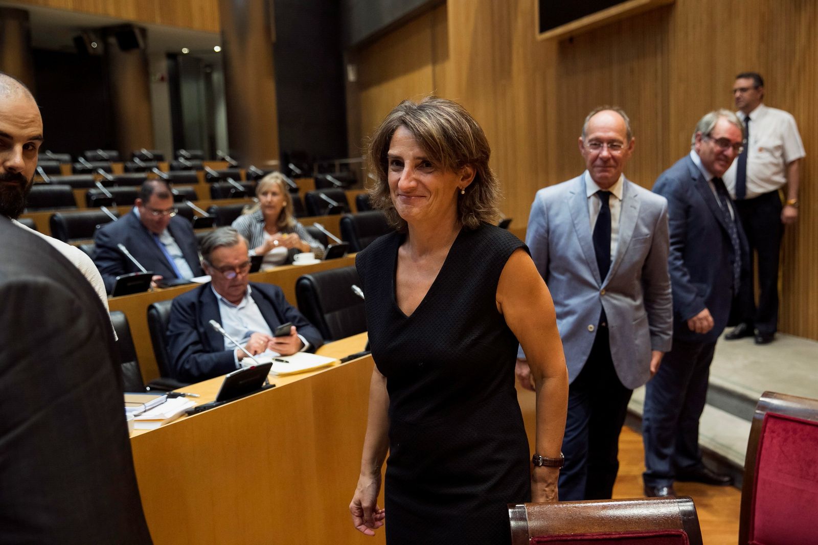 La ministra para la Transición Ecológica, Teresa Ribera. ayer en el Congreso.