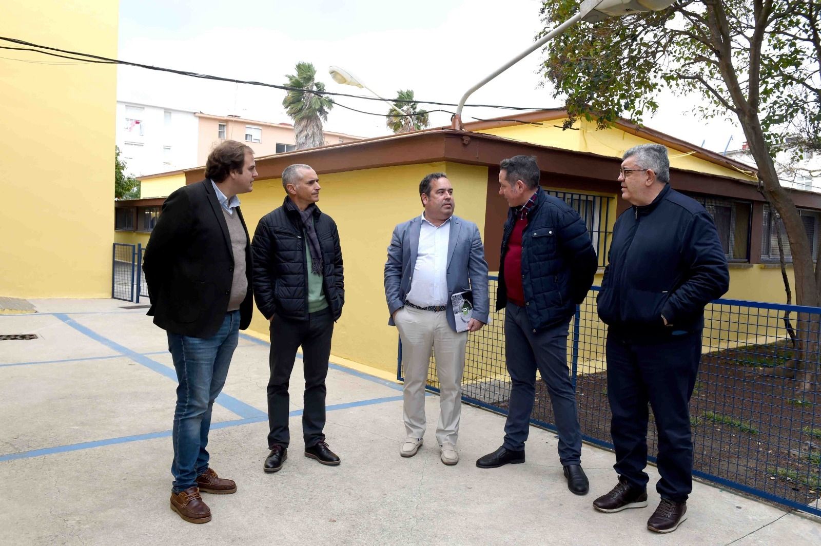 La visita al colegio Virgen del Pilar.