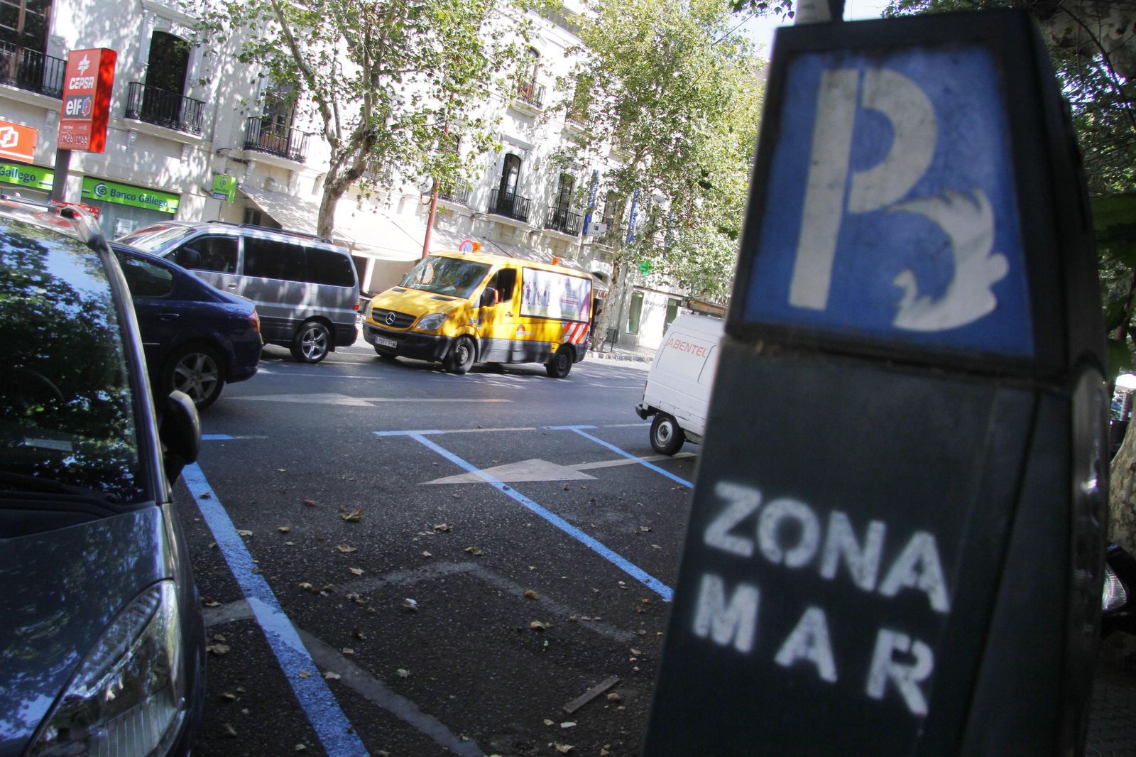 Zona azul en Sevilla.