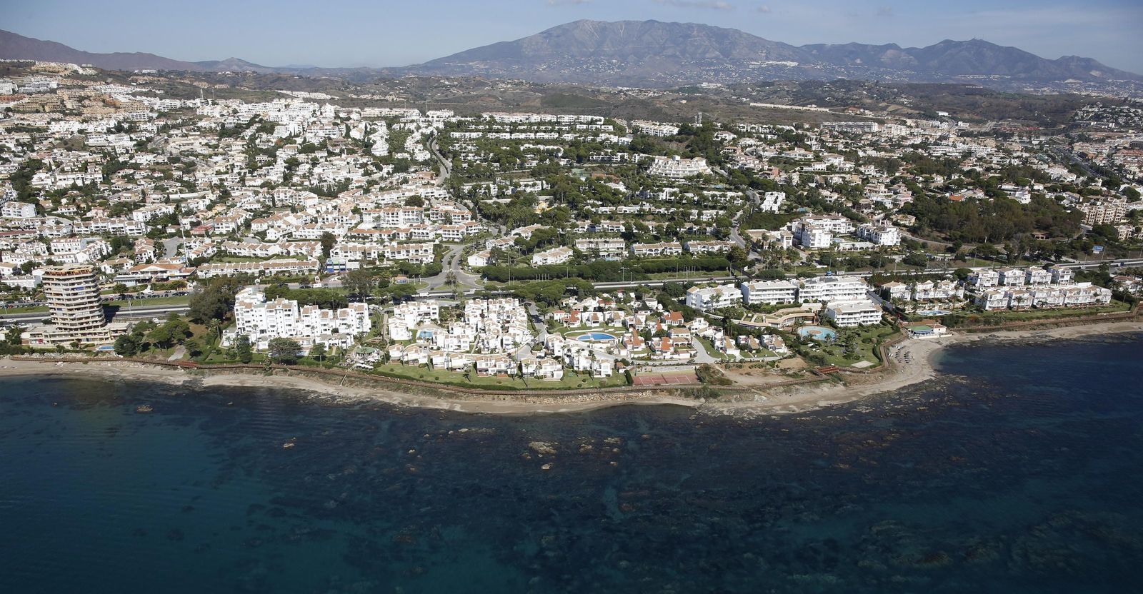 Vista aérea de la Costa del Sol.
