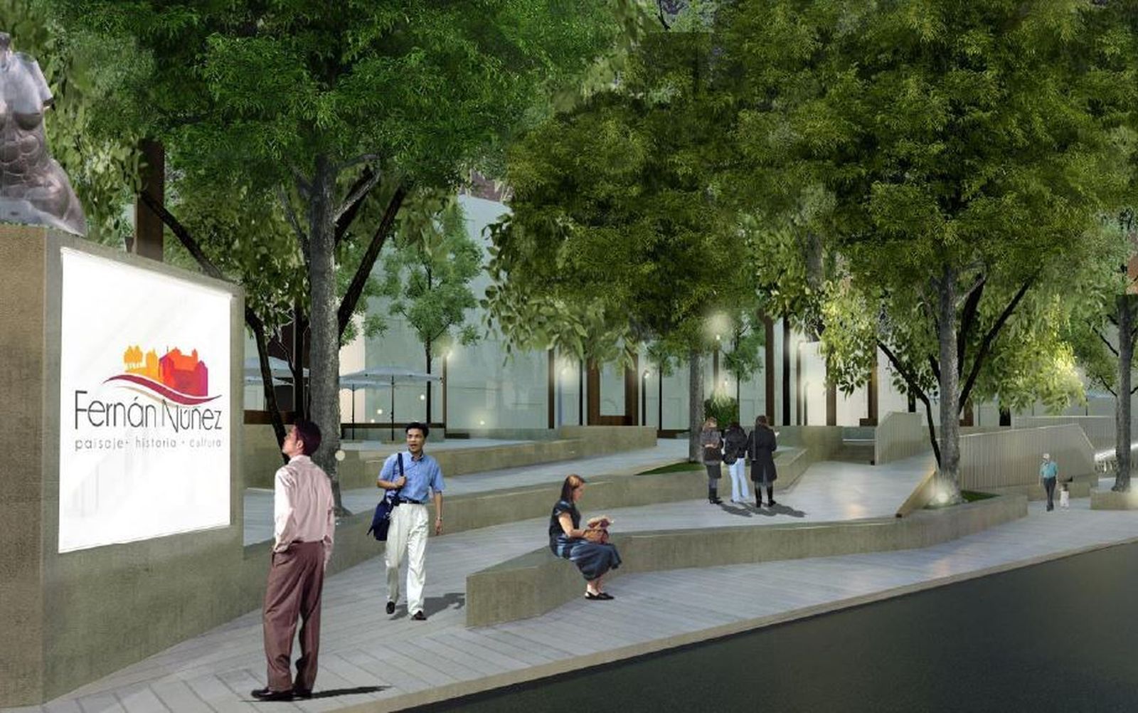 Simulación de la futura plaza de Santa Marina de Fernán Núñez.