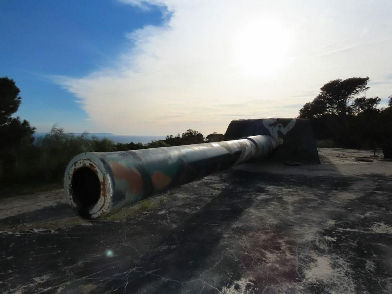 Uno de los cañones de la batería de Paloma Alta