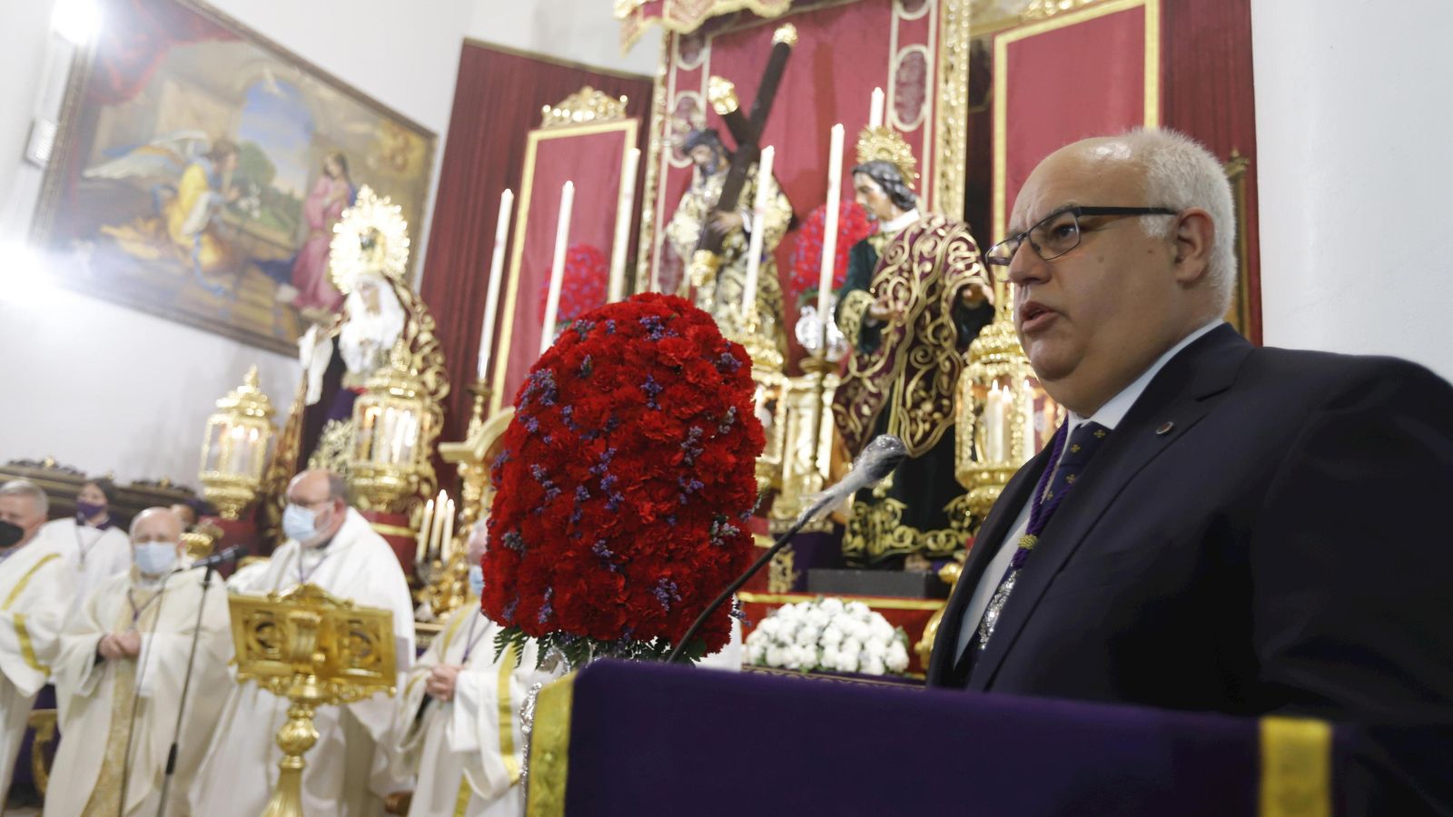 Marcos de la Corte, hermano mayor de la Hermandad del Nazareno.