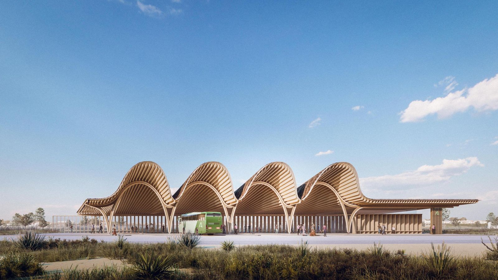 Recreación del intercambiador del Rocío.