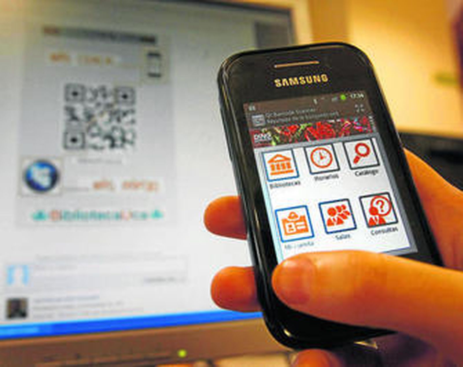 La aplicación para terminales Android permite consultar la biblioteca desde cualquier punto.