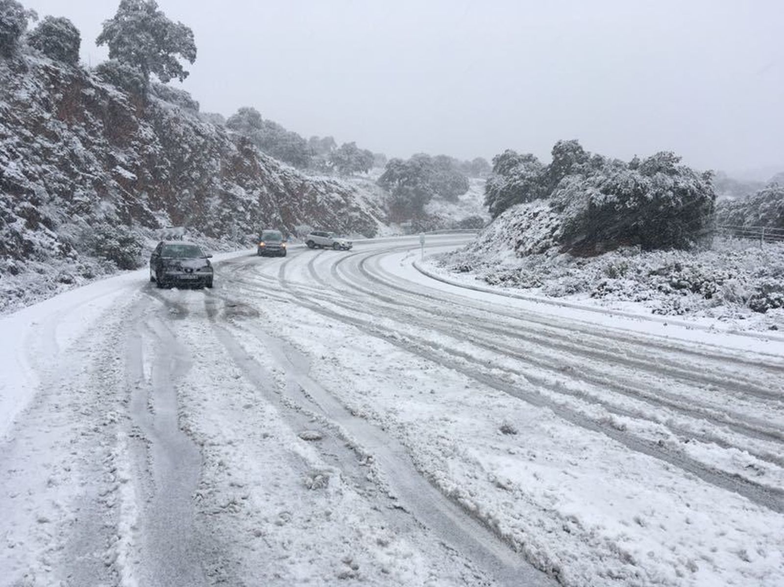 La carretera que une Ronda y San Pedro