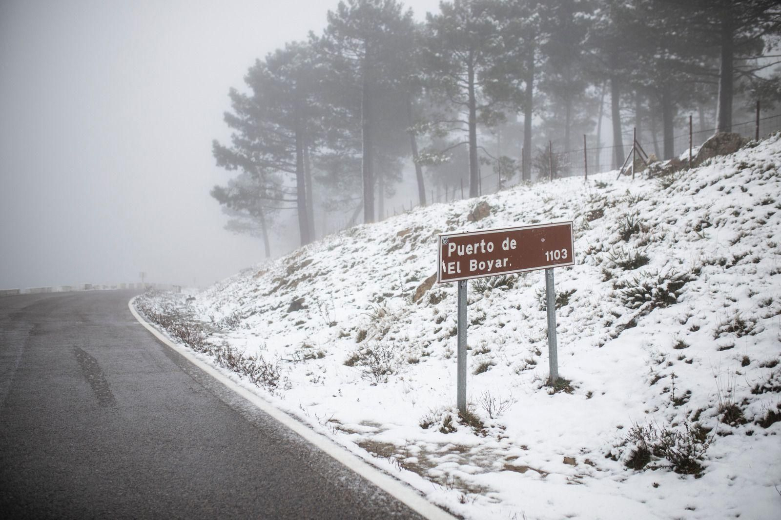 Nieve en el Puerto del Boyar.