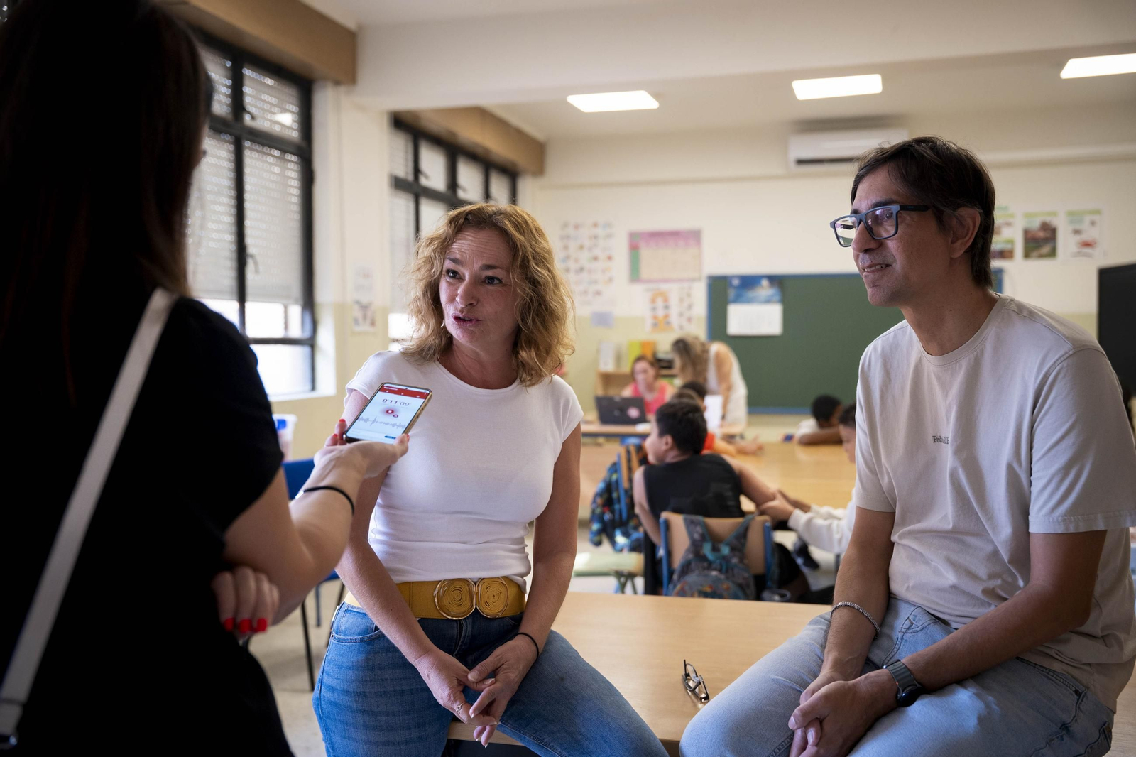 Primer día de colegio en el CEIP San Valentín de Almería, en imágenes