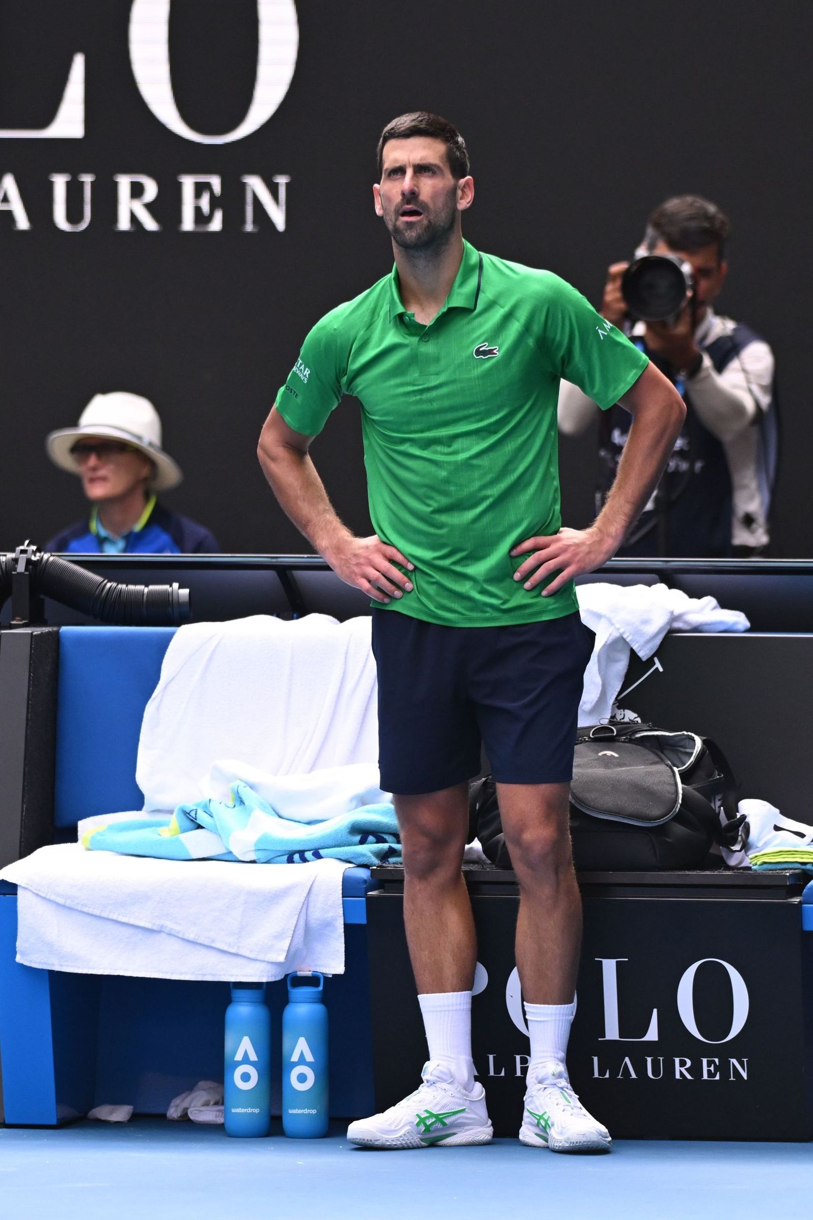 Las fotos de la retirada de Musetti ante Djokovic y del resto de cuartos de final