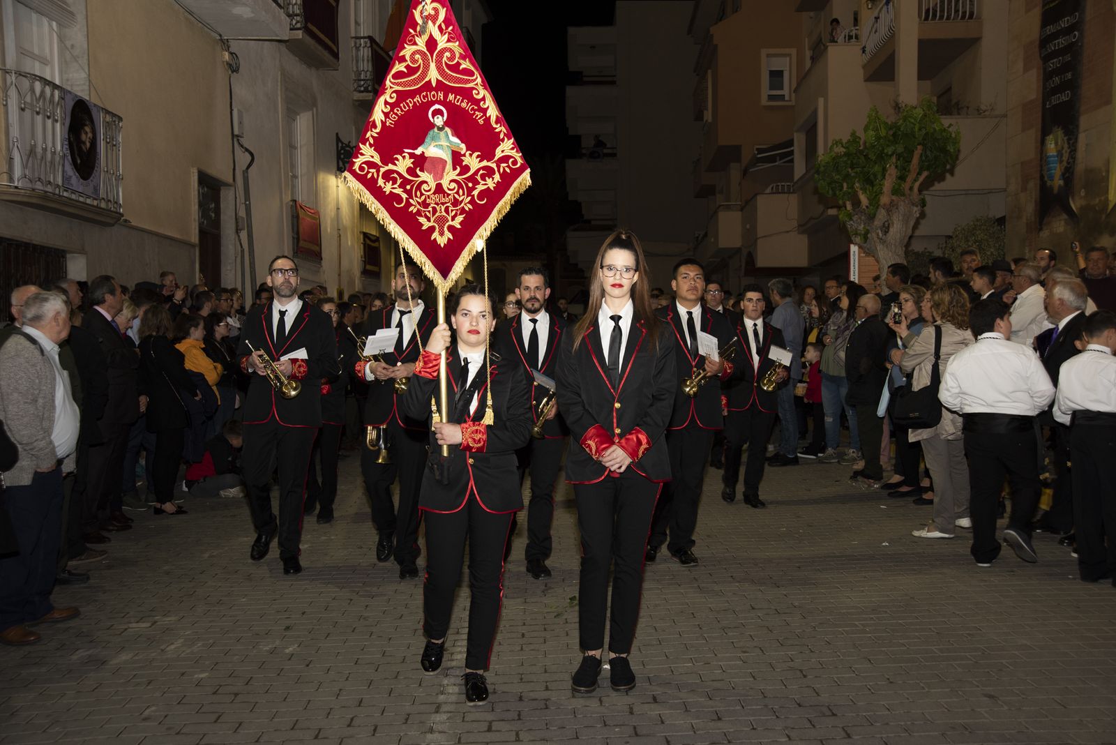 Imágenes de la procesión del Jueves Santo en Cuevas