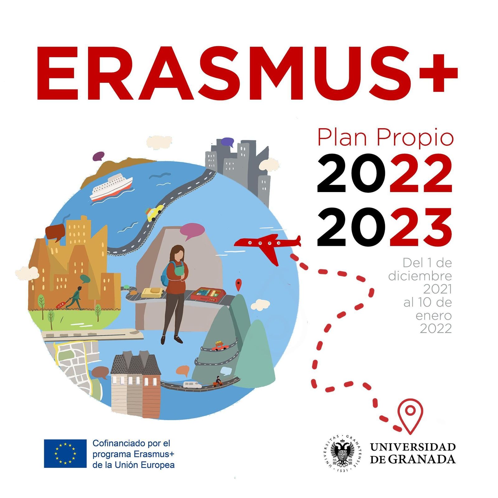 5.600 plazas en 62 países: La Universidad de Granada abre la convocatoria de plazas de movilidad internacional para estudiantes de grado durante el curso 2022/2023 5.600 plazas en 62 países: La Universidad de Granada abre la convocatoria de plazas de movilidad internacional para estudiantes de grado durante el curso 2022/2023