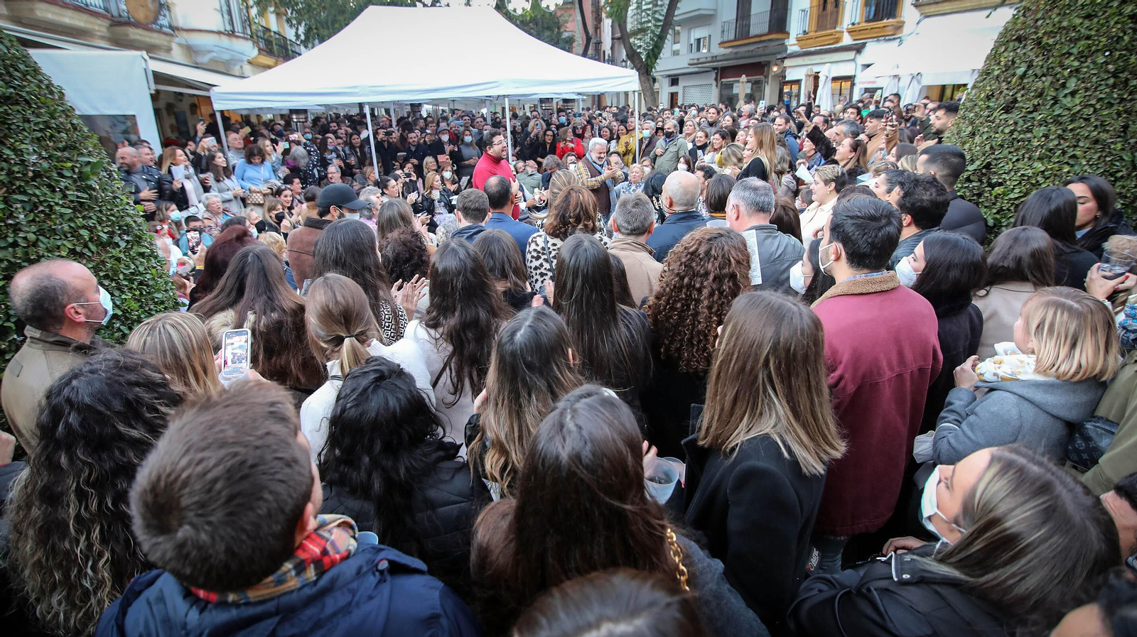 Las zambombas llenan las plazas y calles del centro de Jerez