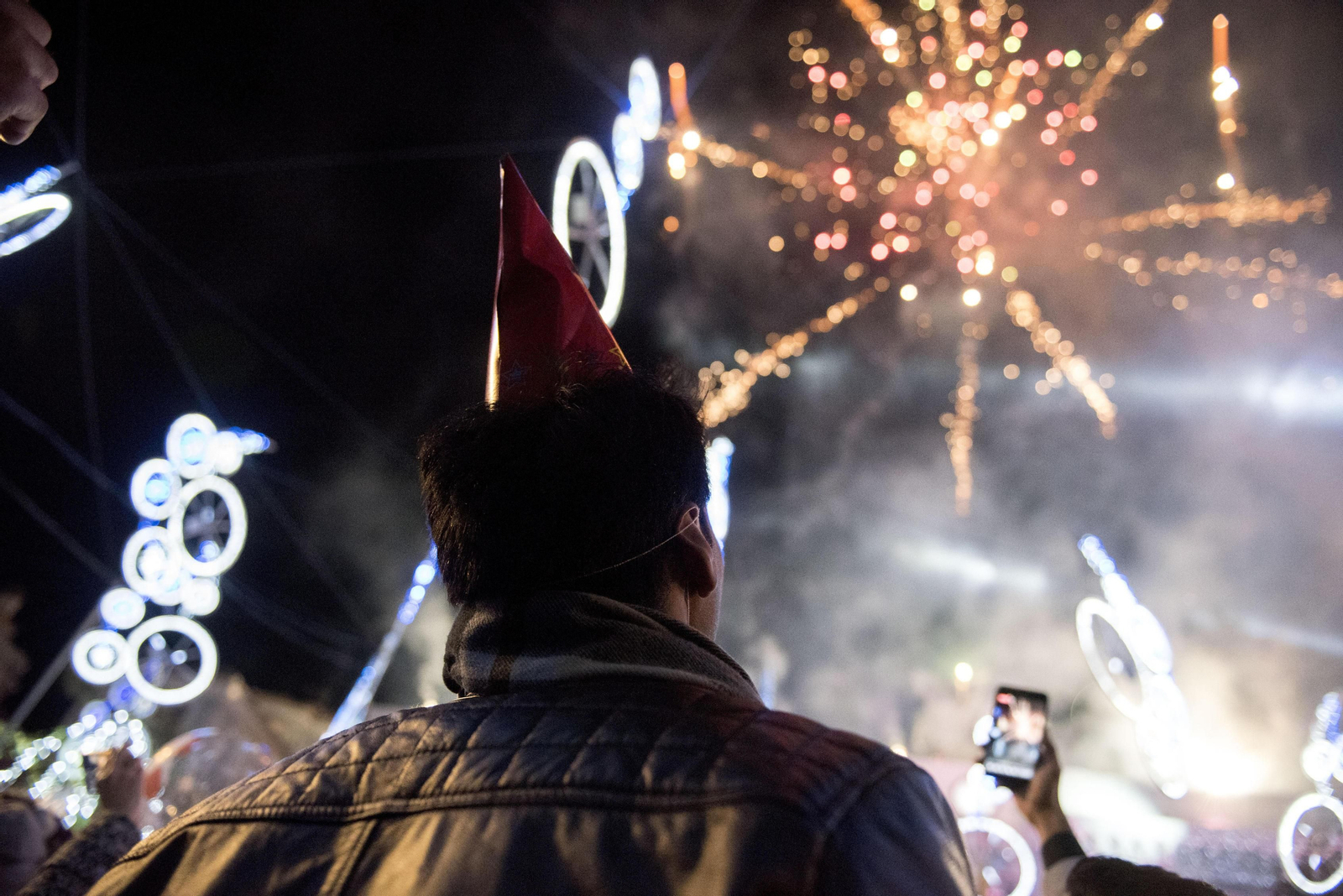 Las imágenes de la Nochevieja en la Plaza del Carmen