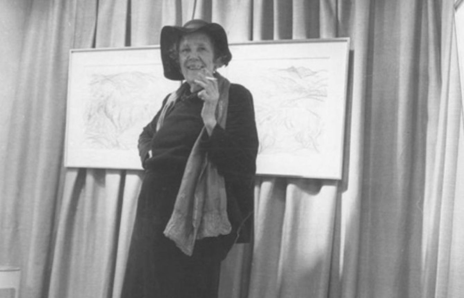 Musa de Modigliani y pintora de paisaje de olivos de Villa del Río