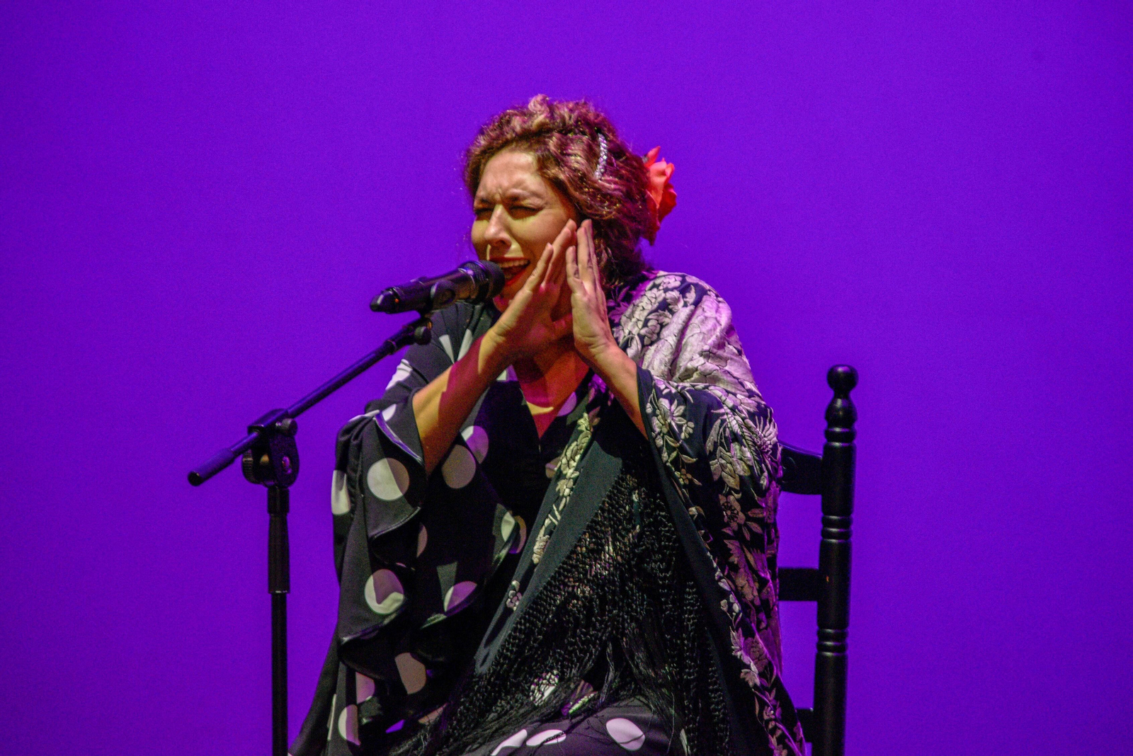 Estrella Morente, durante una actuación.