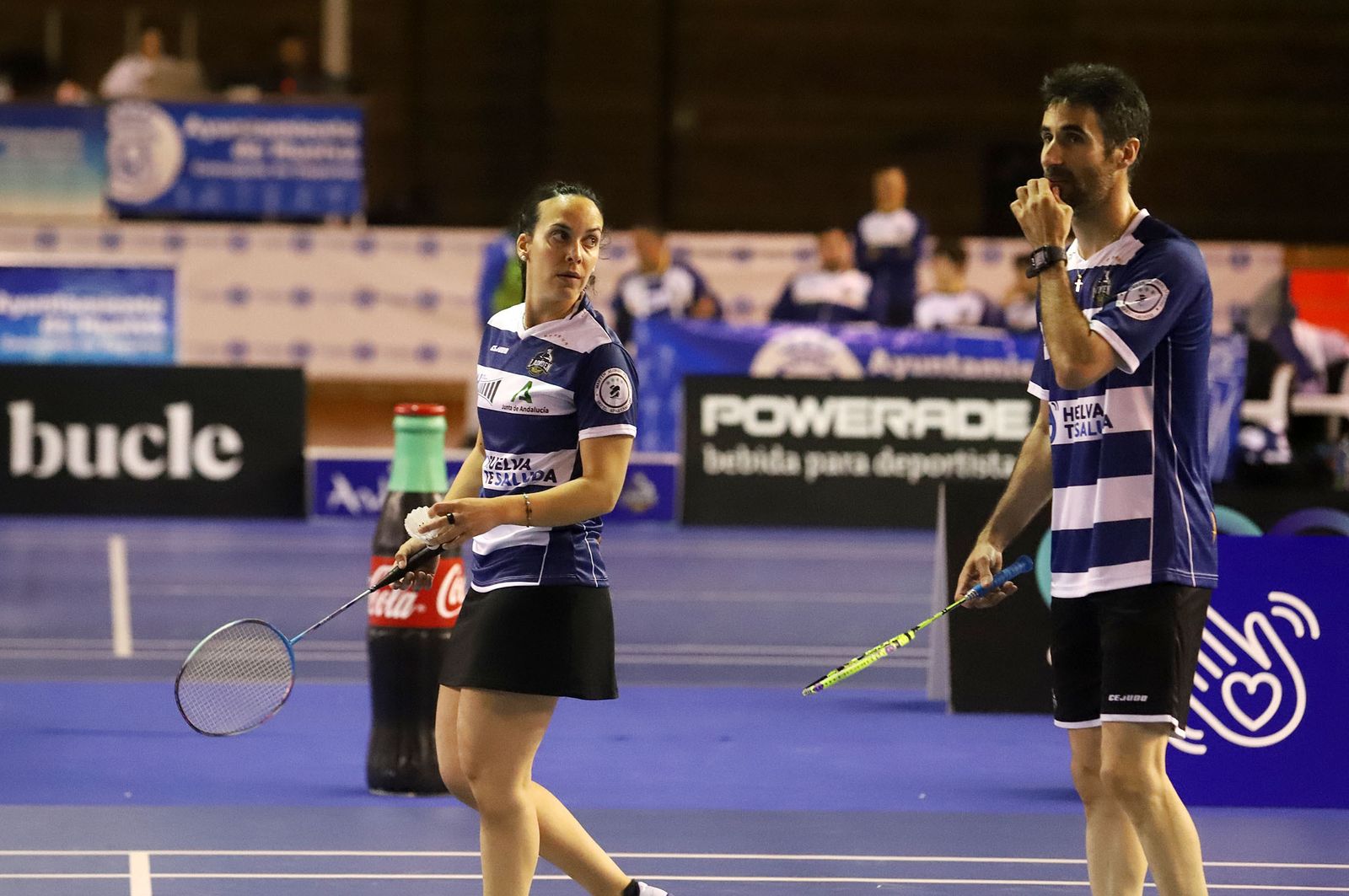 Haideé Ojeda y Pablo Abián, dos baluartes del conjunto onubense.