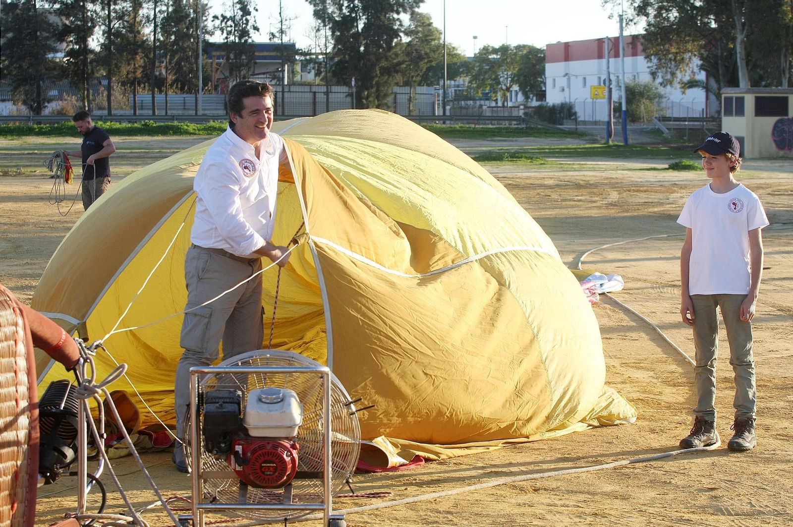 Imágenes del vuelo del globo aeroestático  en Huelva
