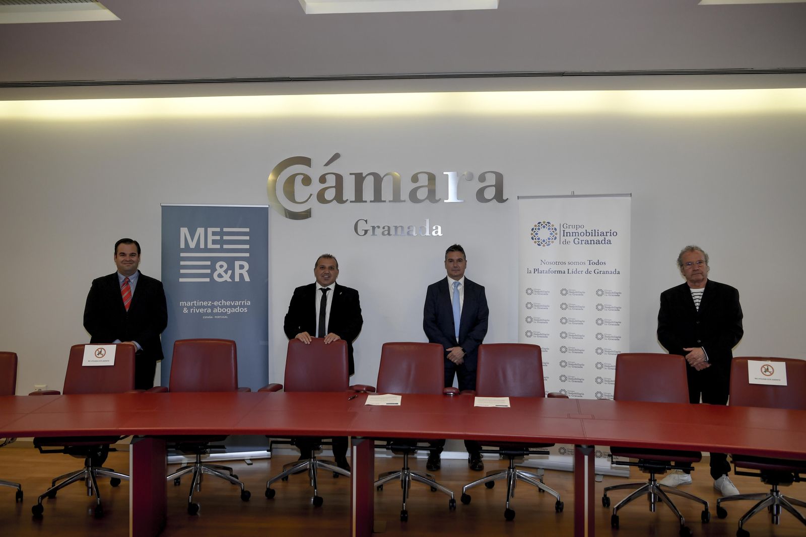 De izq a dcha: Cristóbal Navarro, José A. Grande, Francisco Contreras y Francisco Iglesias