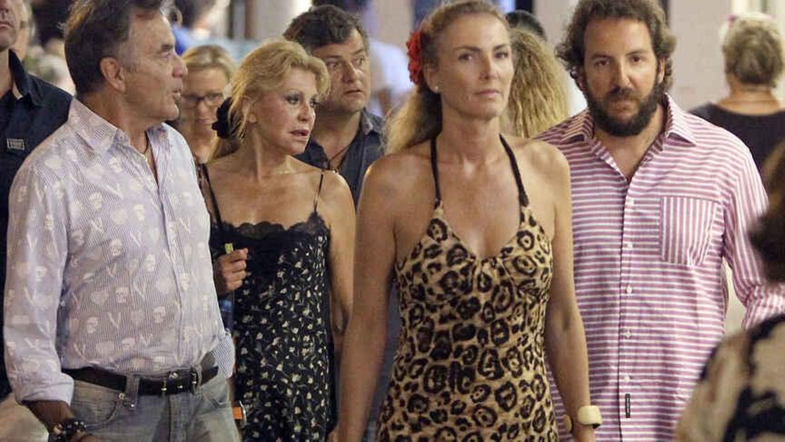 Segura con su última ex, su otra ex la baronesa y el hijo de ambos, Borja.