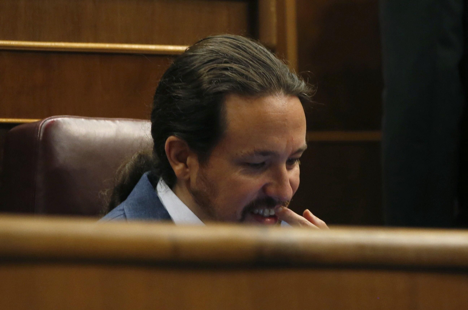 Un gesto de Pablo Iglesias.
