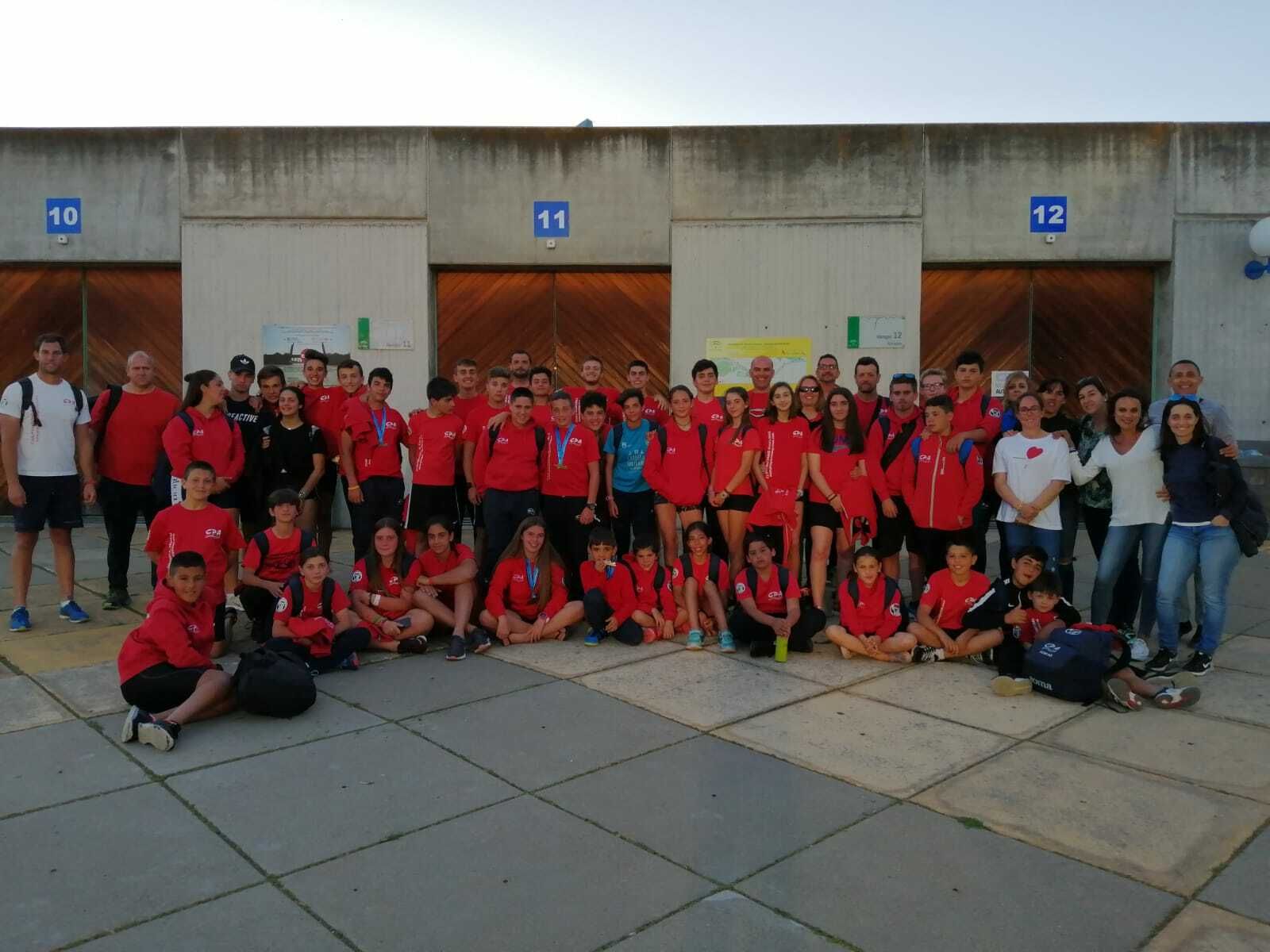 La expedición del CP Algeciras desplazada a Sevilla.