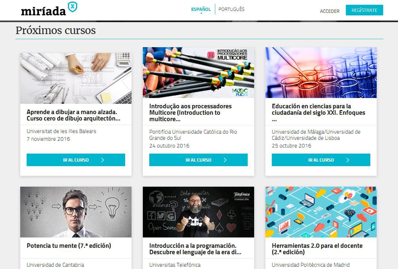 Miríadax es la primera plataforma iberoamericana de MOOCs.