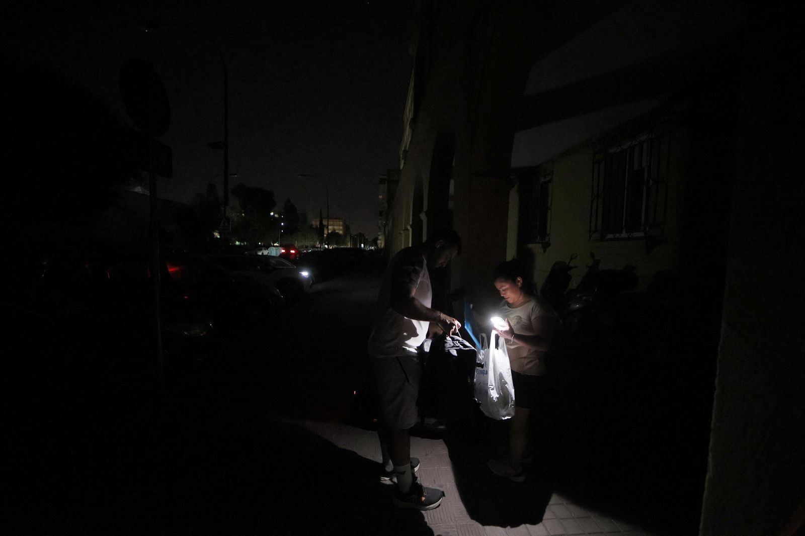 Imágenes del apagón en Sevilla