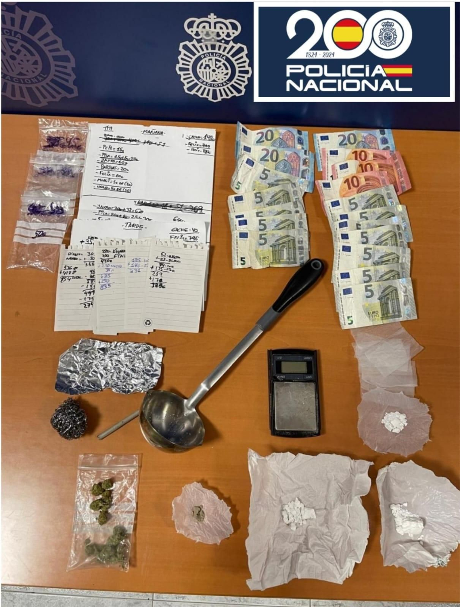 Material incautado en un domicilio del barrio de San Juan en el margen de la Operación Peña.