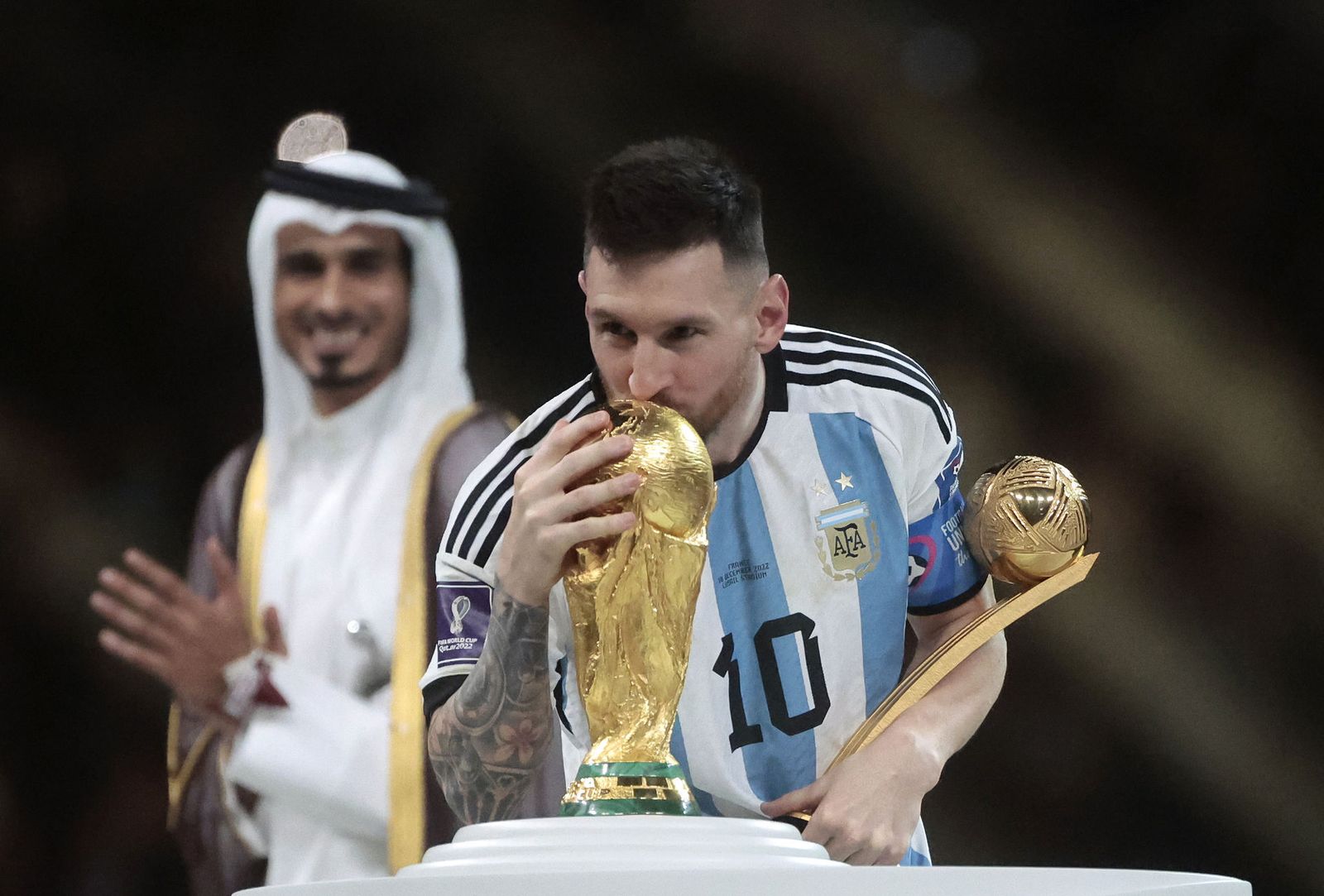 Las fotos de Messi con la Copa del Mundo