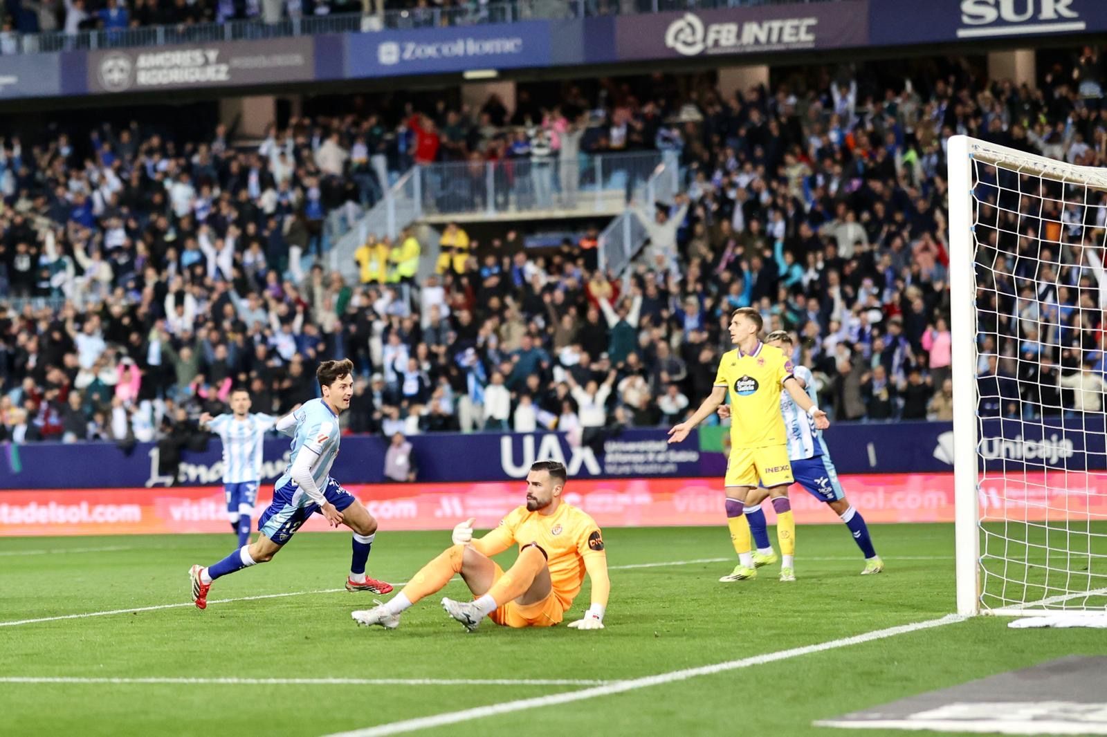 El Málaga CF-Real Valladolid, en fotos
