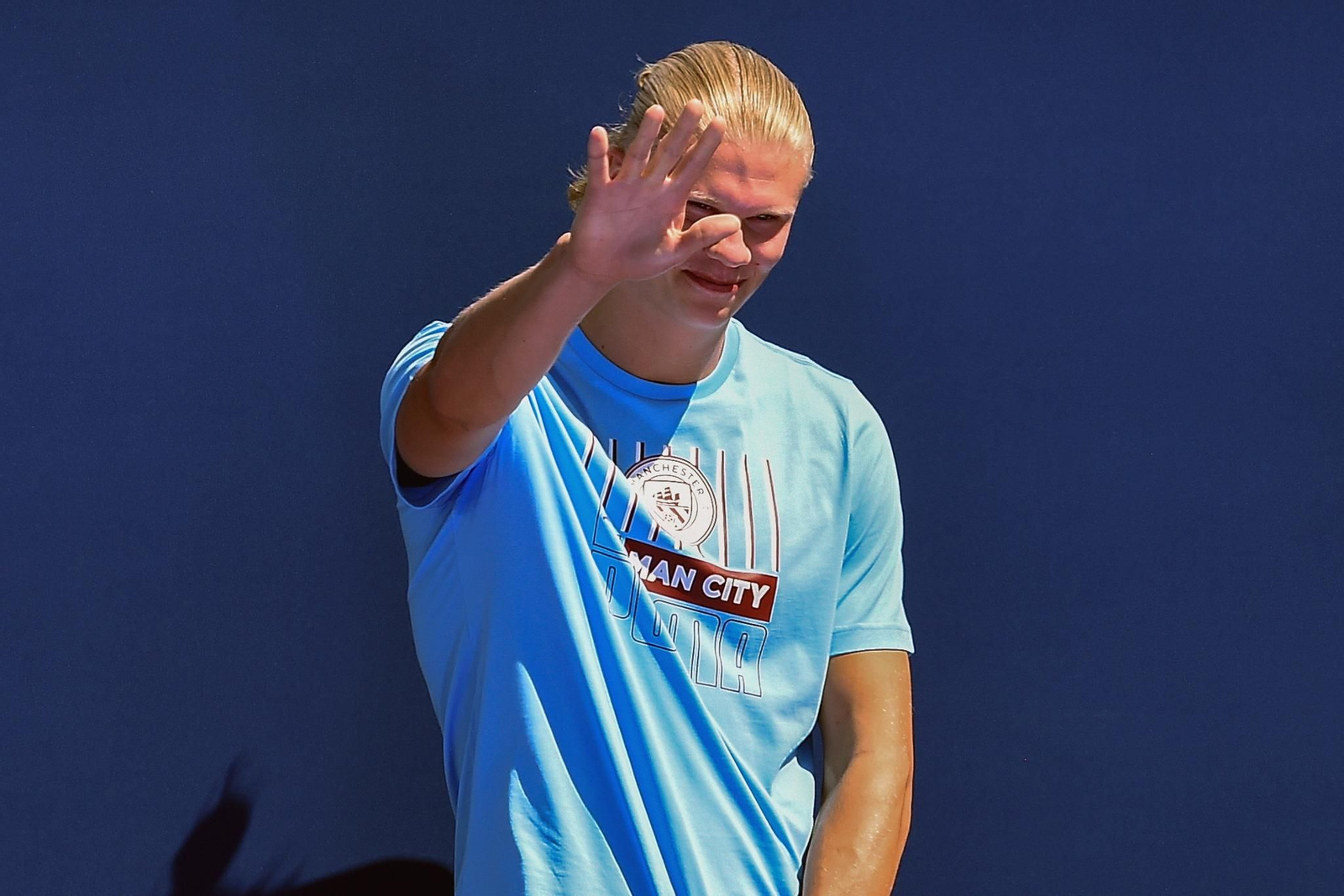 Haaland, en su presentación con el City.