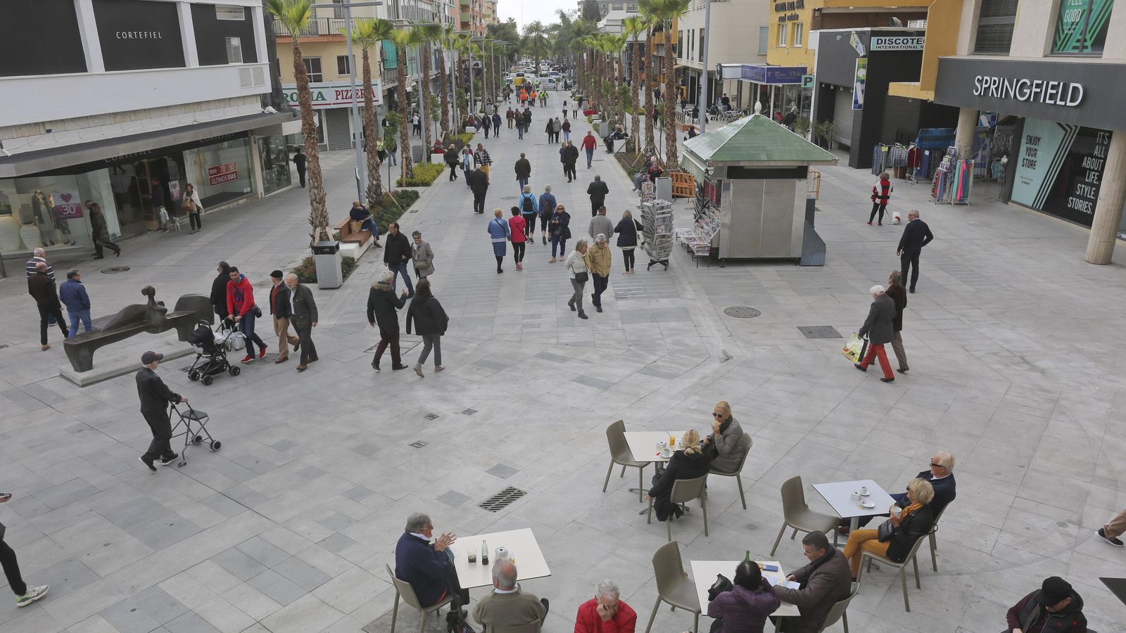 La avenida Palma de Mallorca de Torremolinos.