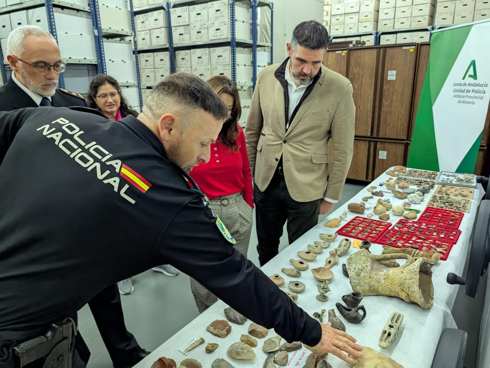 Diferentes piezas incorporadas al Museo de Almería.