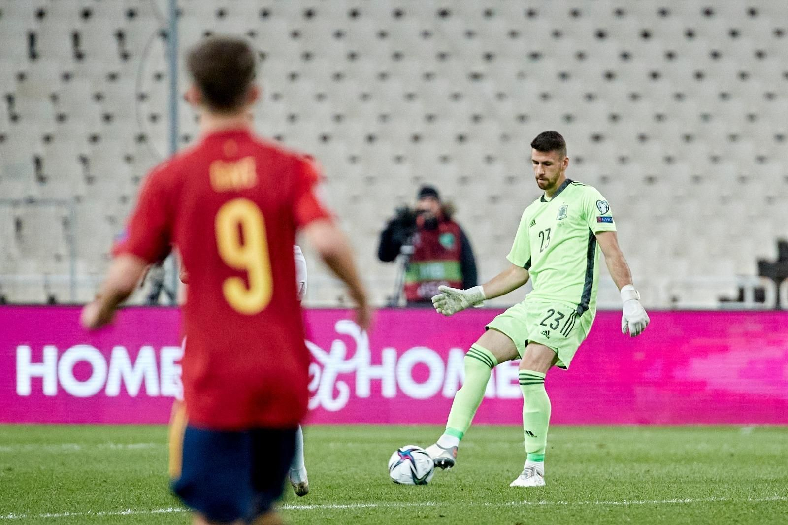 Las imágenes del Grecia-España de clasificación para el Mundial de Catar 2022