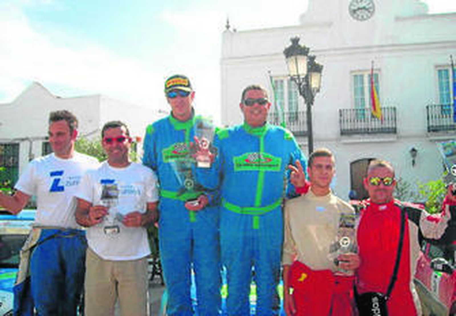 Podio de la clasificación general del Rally Tierra Ciudad de Villablanca.