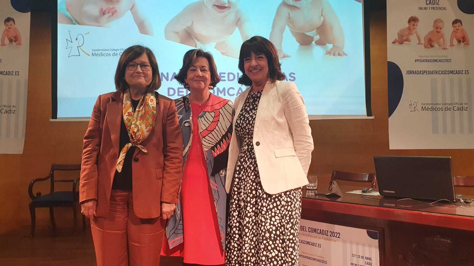 Concepción Villaescusa, María Jesús Mojón y Carmen Fidalgo, coordinadoras de las jornadas