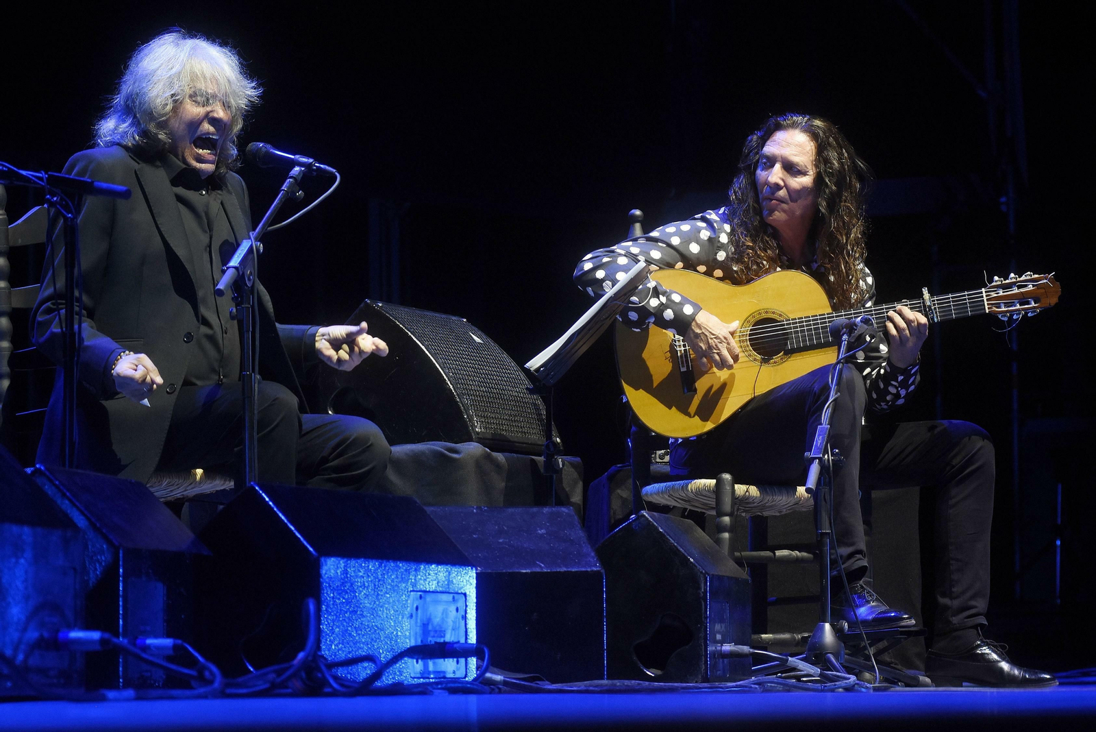 José Mercé y Tomatito, en el concierto de anoche.