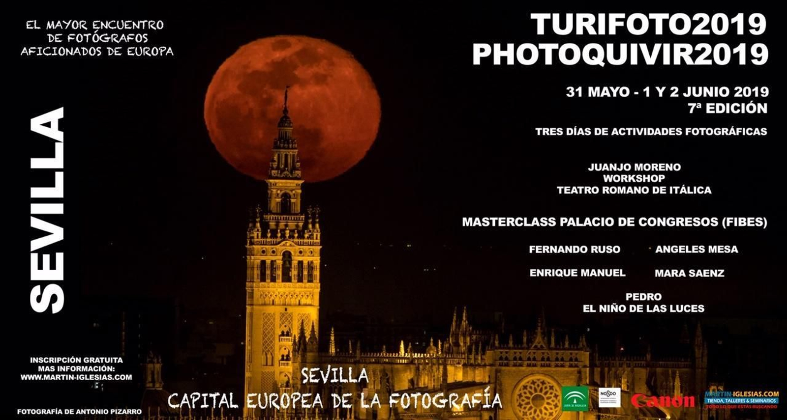 El cartel del VII Turifoto-Photoquivir 2019, obra de Antonio Pizarro ('Diario de Sevilla').