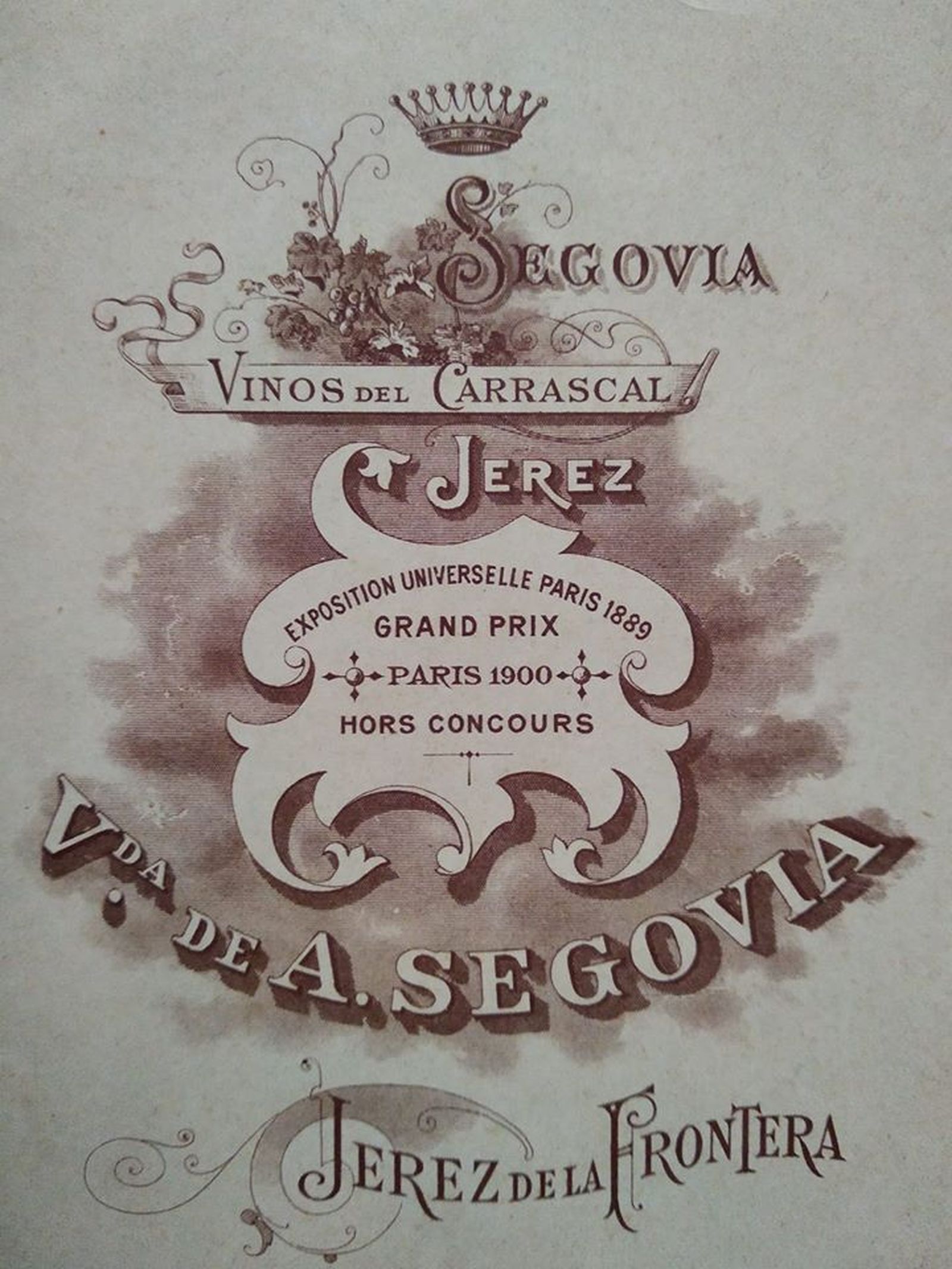 La bodega de la Viuda de Aurelio Segovia, principios del siglo XX.