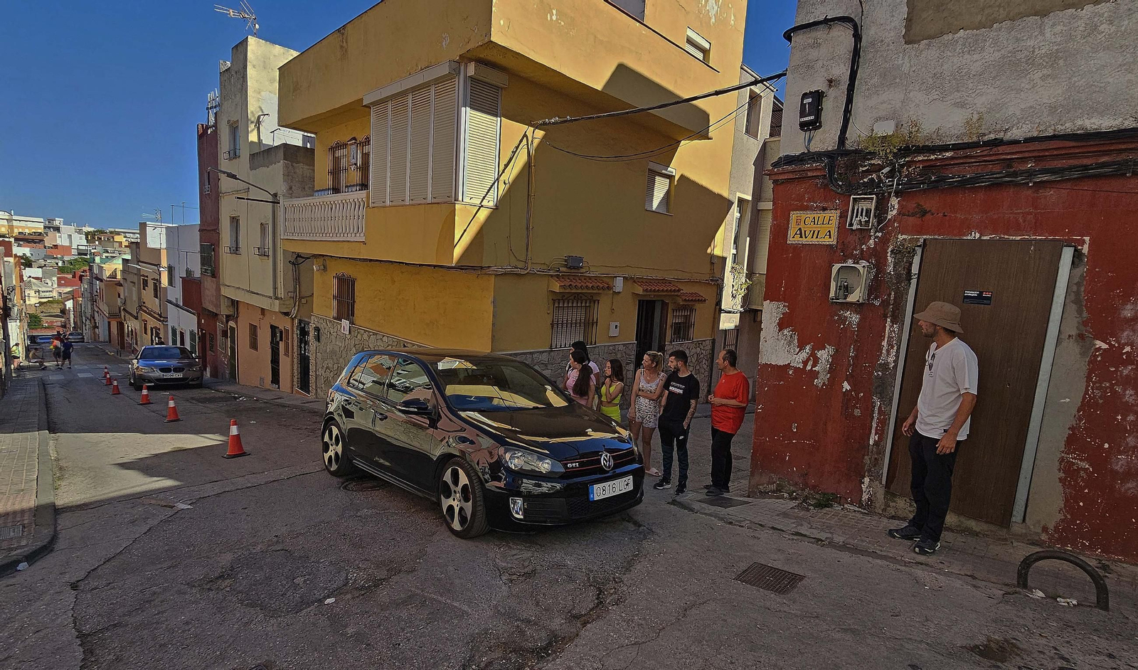 Fotos del rodaje de la serie 'Marbella' en la barriada de La Bajadilla de Algeciras