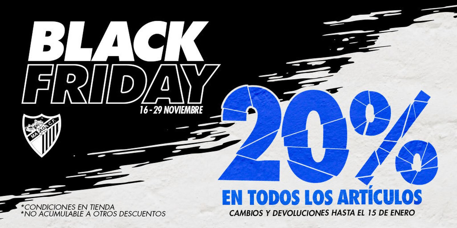 Descuentos en las tiendas del Málaga.