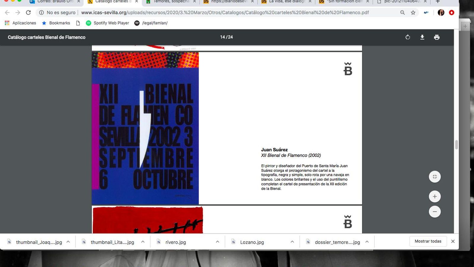 El cartel de Juan Suárez para la edición de 2002.