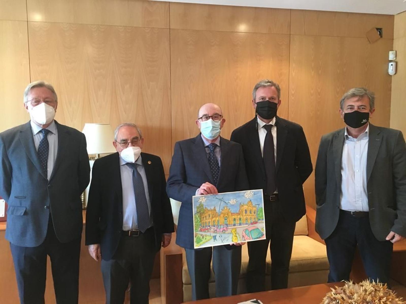 Francisco Martín Mazuelos, en el centro, en el homenaje del Colegios de Abogados.