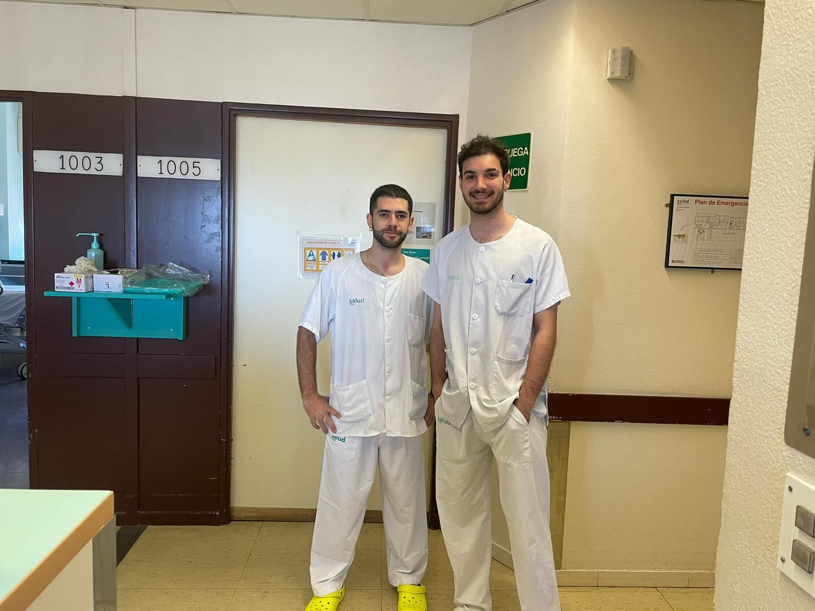 Paco Córdoba (izquierda) y Ángel Ojeda (derecha) juntos en el hospital Miguel Servet. Paco Córdoba (izquierda) y Ángel Ojeda (derecha) juntos en el hospital Miguel Servet.