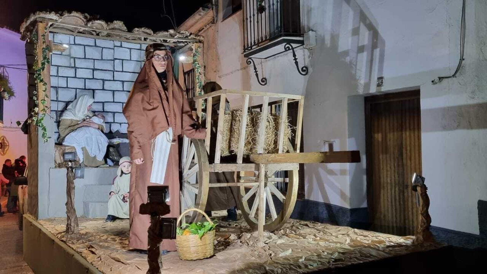 Una de las escenas bíblicas representadas en la Cabalgata de Jabugo.