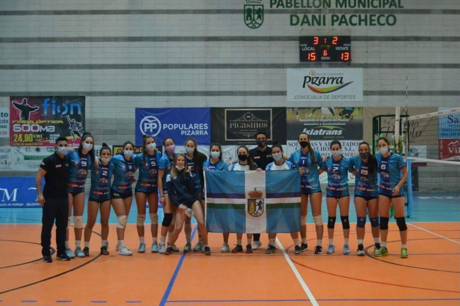 Las jugadoras del CV La Fuensanta.