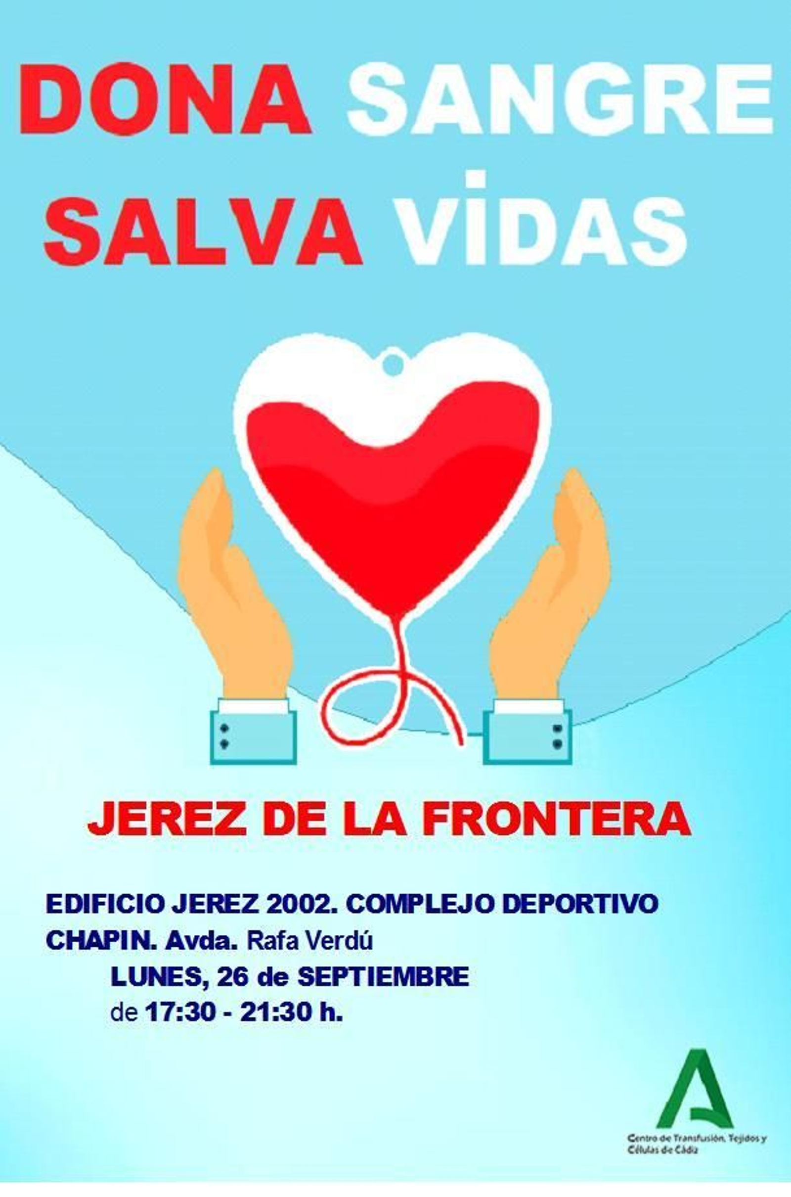 Cartel anunciador de la donación.