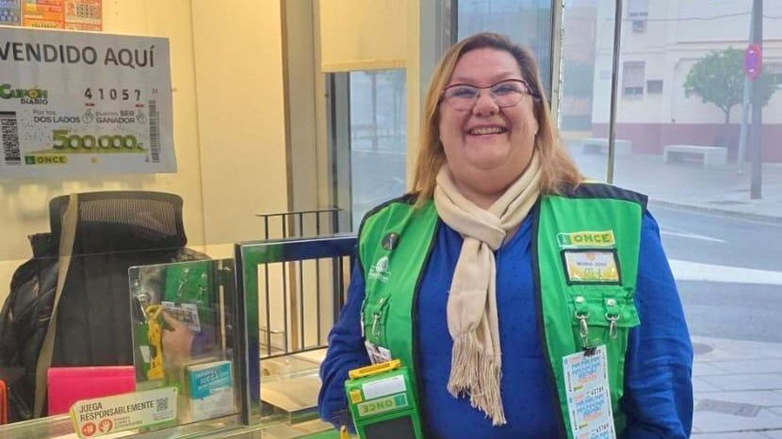 María José Rivas, vendedora de la ONCE en Alcalá de Guadaíra